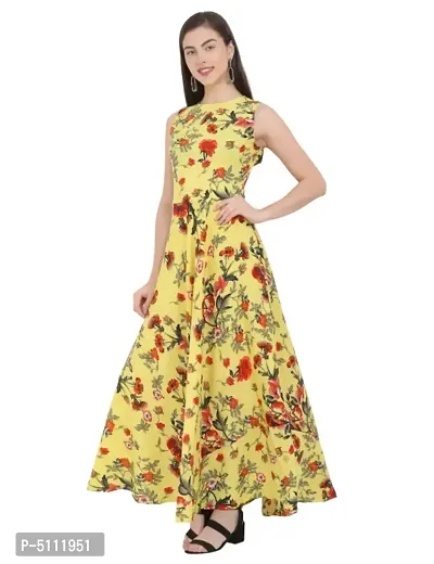 Women's Crepe Dresses Long Length