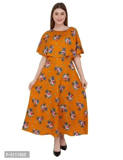 Women's Crepe Dresses Long Length