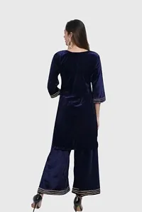 Trendy Velvet Kurta Bottom Set-thumb2