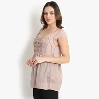 Classic Casual Solid Women Pink Top-thumb3