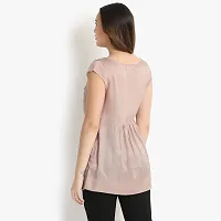 Classic Casual Solid Women Pink Top-thumb1