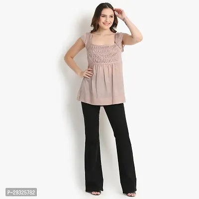 Classic Casual Solid Women Pink Top-thumb5
