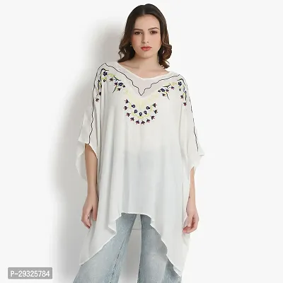 Classic Casual Printed Women White Top