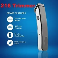 Techwynz Trimmer NS-216 Rechargeable Cordless Men Trimmer Shaver Machine for Beard  Hair Styling For Men (Multi-color), 3 Extra Clips best trimmer-thumb1