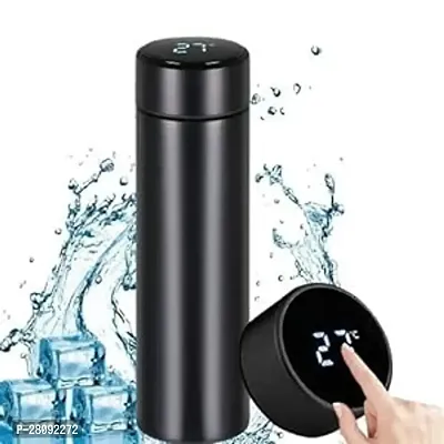 Stainless Steel Temperature Water Bottle Thermos, Double Wall Vacuum Intelligent Cup with LCD Smart Display for Office, Home, Gym, Outdoor Travel Hot and Cold Drinks (500 ML, Black)-thumb3
