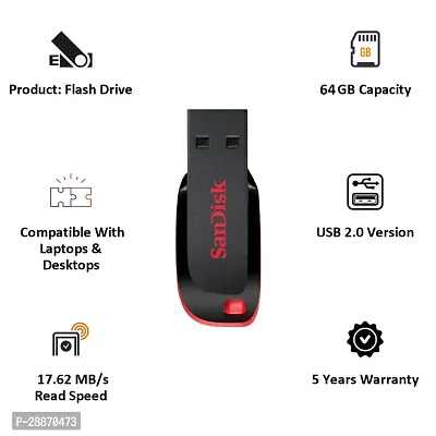 SanDisk Cruzer Blade 64GB USB 2.0 Flash Drive FAST DOWNLOAD-thumb3