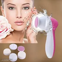 5 in 1 Portable Electric Facial Cleaner Battery Powered Multifunction Massager Assorted Color-thumb1