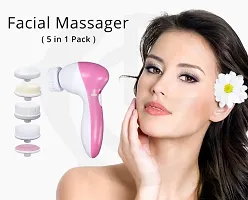 Portable Electric Facial Cleaner Battery Powered Multifunction Massager-thumb1