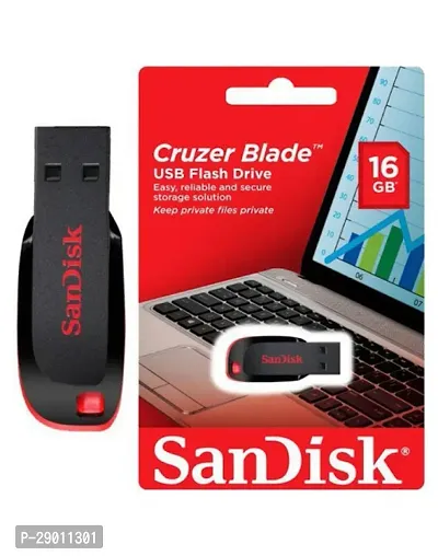 SanDisk Cruzer Blade 135 16 GB USB 2.0 Pen Drive (Red)-thumb2