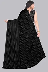 Stylish Georgette Striped Saree with Blouse piece For Women-thumb1