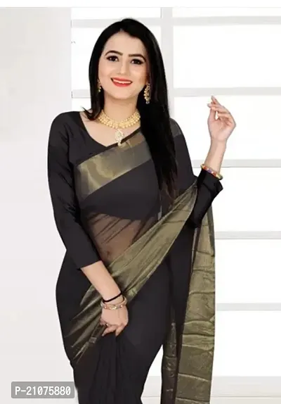 Stylish Chiffon Self Pattern Saree with Blouse piece For Women