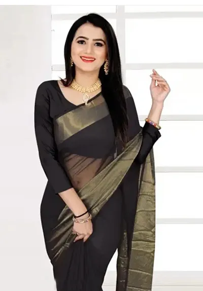 New In Chiffon Saree with Blouse piece 