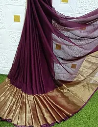 Stylish Chiffon Self Pattern Saree with Blouse piece For Women-thumb1