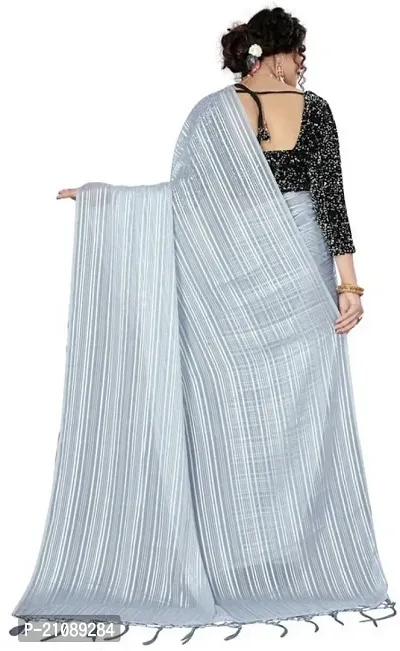 Elegant Grey Georgette Women Saree with Blouse piece-thumb2