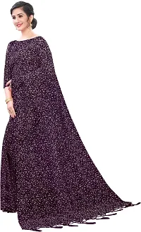 Elegant Purple Net Women Saree with Blouse piece-thumb3