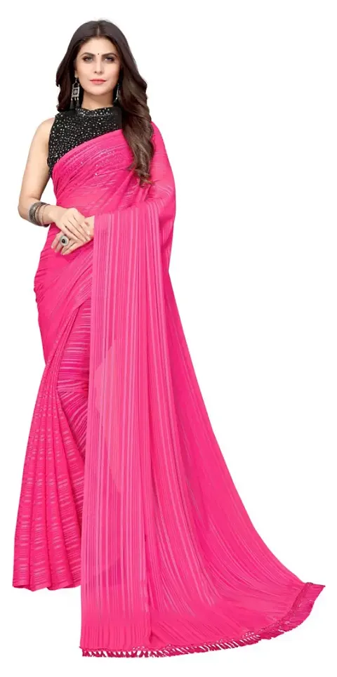 Trending Georgette Saree with Blouse piece 