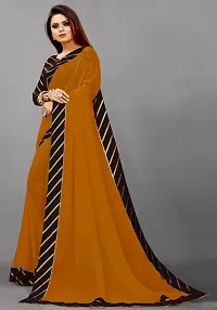 Stylish Silk Blend Self Pattern Saree with Blouse piece For Women-thumb1