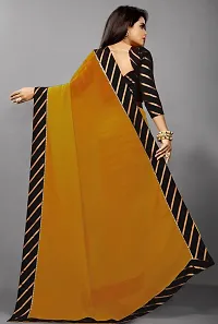 Elegant Mustard Silk Blend Women Saree with Blouse piece-thumb1