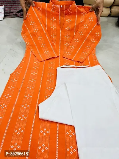 Fancy Cotton Kurta And Bottom Set For Women