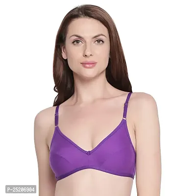 HOS Women's Non Padded and Non Wired T-Shirt Bra30B Purple
