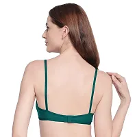 HOS Women's Green Color Non Padded and Non Wired T-Shirt Bra38B-thumb1