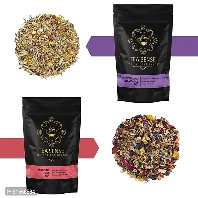 Calming Combo Pack Of Lavender Chamomile Tea 50g And Hibiscus Rose Tea 50g-thumb3