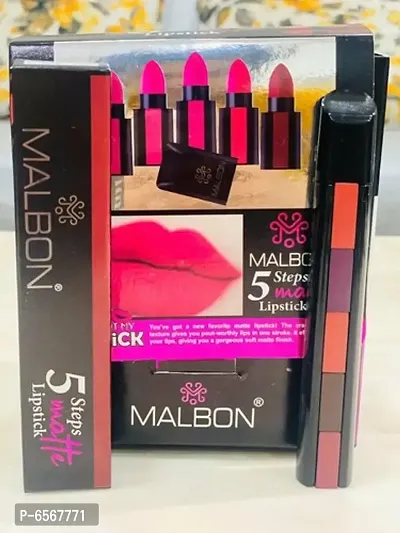 5 In 1 Matte Lipstick (Random Shades) Multicolor pack of 2-thumb0