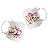 Creative Dons I'm Bus Driver Printed White Ceramic Coffee Mug Tea Cups 350ml-thumb1