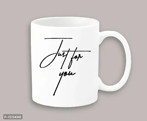 Creative Dons Just for You Printed White Ceramic Coffee Mug Tea Cup 350ml