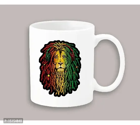 Creative Dons Lion Printed White Ceramic Coffee Mug Tea Cup 350ml