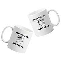 Creative Dons Don't Tell Me What to Do Printed White Ceramic Coffee Mug Tea Cups 350ml-thumb1