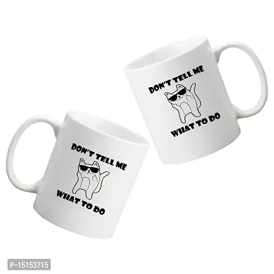 Creative Dons Don't Tell Me What to Do Printed White Ceramic Coffee Mug Tea Cups 350ml-thumb2