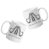 Creative Dons Escalator Fan Printed White Ceramic Coffee Mug Tea Cups 350ml-thumb1