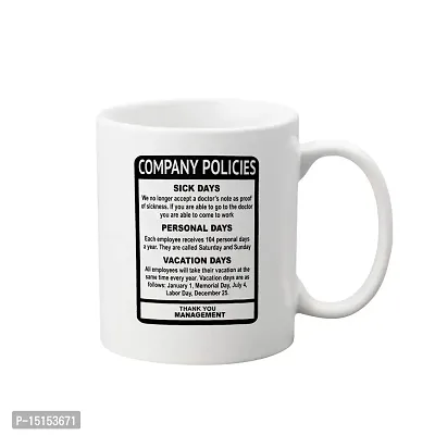 Creative Dons Text Print White Ceramic Coffee Mug Tea Cups 350ml