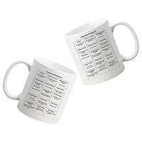 Creative Dons Text Printed White Ceramic Coffee Mug Tea Cups 350 ml-thumb1