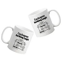 Creative Dons Cockapoo Barking Logic Printed White Ceramic Coffee Mug Tea Cups 350ml-thumb1