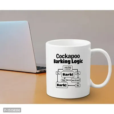 Creative Dons Cockapoo Barking Logic Printed White Ceramic Coffee Mug Tea Cups 350ml-thumb3