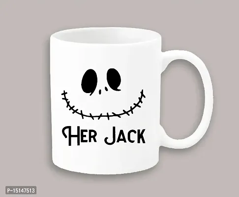 Creative Dons Her Jack Printed White Ceramic Coffee Mug Tea Cup 350ml