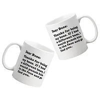 Creative Dons Dear Boss Printed White Ceramic Coffee Mug Tea Cups -350ml-thumb1