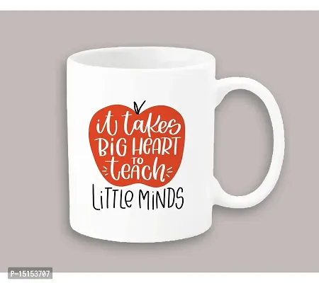 Creative Dons It Takes Big Heart to Teach Printed White Ceramic Coffee Mug Tea Cup 350ml