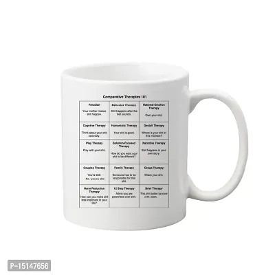 Creative Dons Text Printed White Ceramic Coffee Mug Tea Cups 350 ml