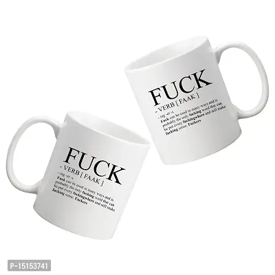 Creative Dons Fuck Printed White Ceramic Coffee Mug Tea Cups 350ml-thumb2