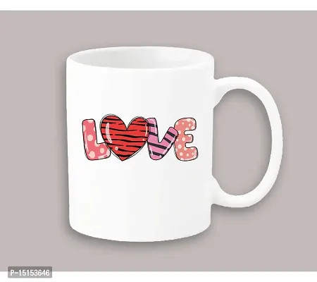 Creative Dons Love Printed White Ceramic Coffee Mug Tea Cup 350ml