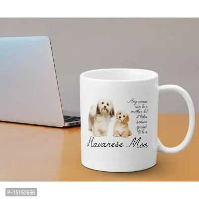 Creative Dons Dog Mom and Baby Printed White Ceramic Coffee Mug Tea Cups 350ml-thumb3