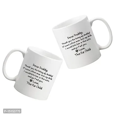 Creative Dons Dear Daddy Printed White Ceramic Coffee Mug Tea Cups 350ml-thumb2