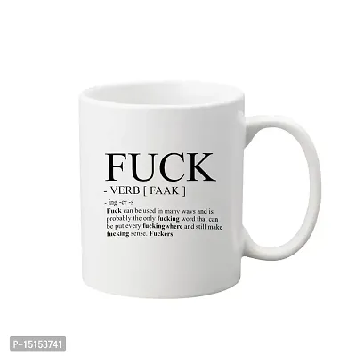 Creative Dons Fuck Printed White Ceramic Coffee Mug Tea Cups 350ml