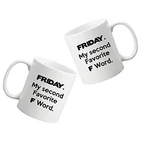 Creative Dons Friday Printed White Ceramic Coffee Mug Tea Cups 350ml-thumb1