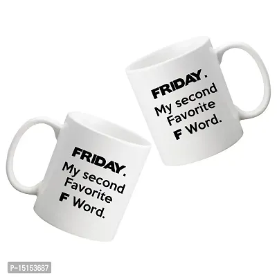 Creative Dons Friday Printed White Ceramic Coffee Mug Tea Cups 350ml-thumb2