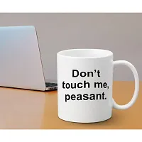 Creative Dons Don't Touch Me Peasant Printed White Ceramic Coffee Mug Tea Cups 350ml-thumb2