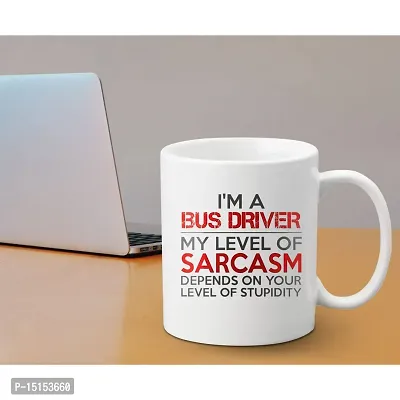 Creative Dons I'm Bus Driver Printed White Ceramic Coffee Mug Tea Cups 350ml-thumb3